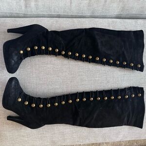 Jeffrey Campbell/Free People Black Battalion Over the Knee Boots